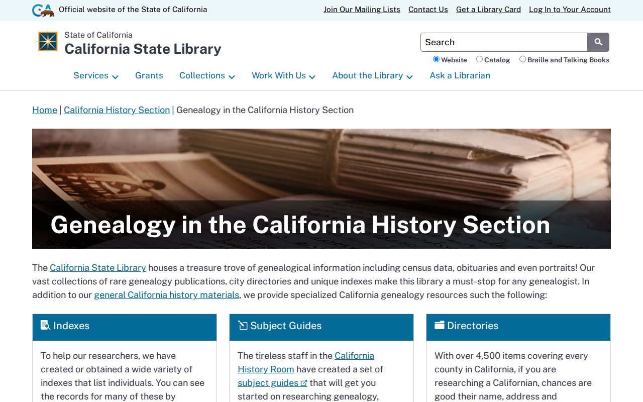 Oroville city directory and California State Library genealogy holdings