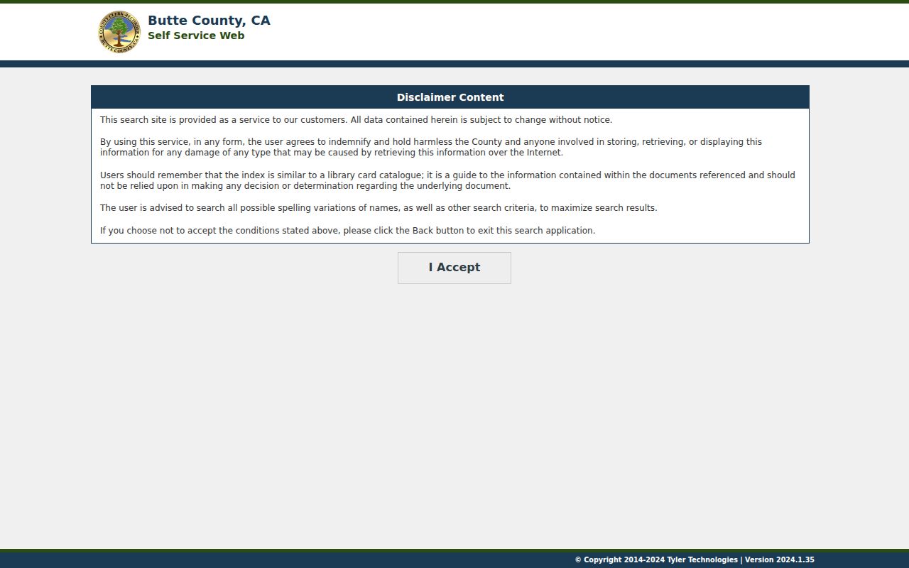 Oroville residents directory official record index